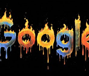 Google Logo Fire Melt