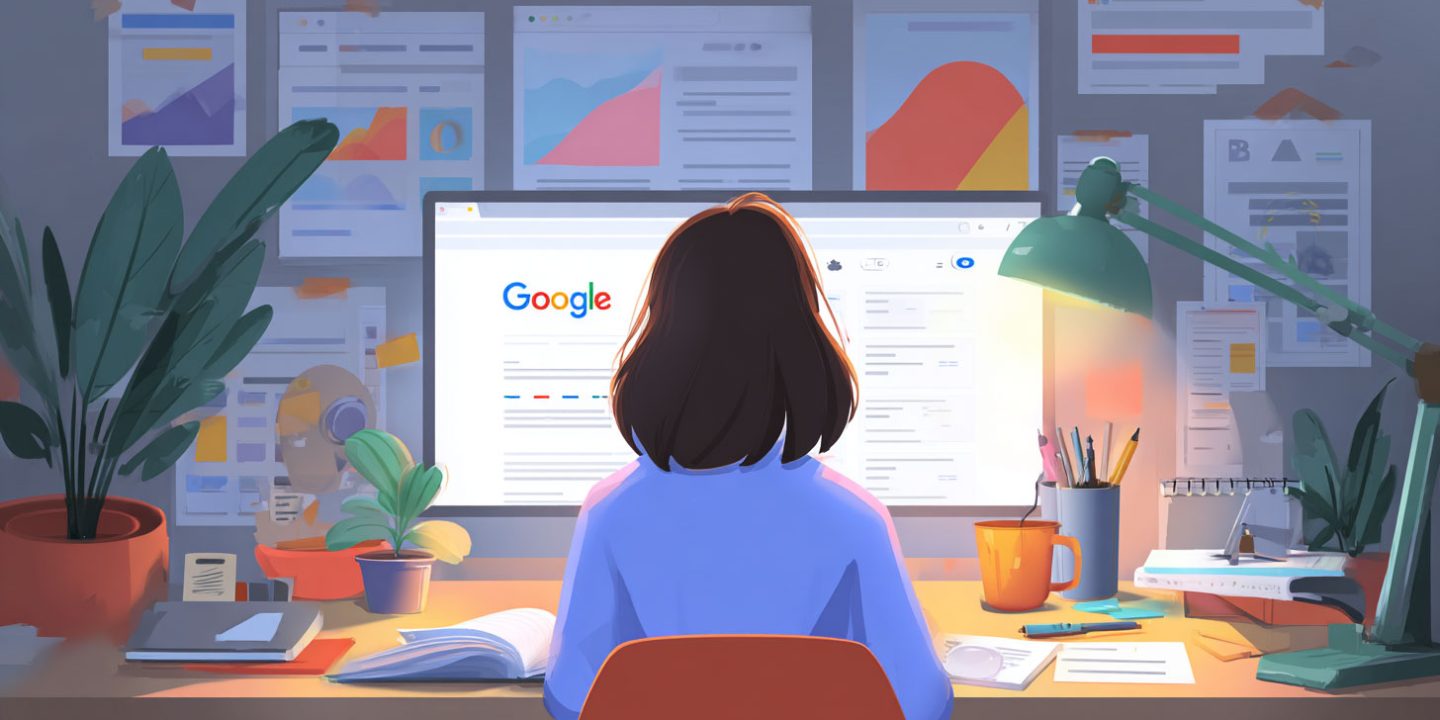 Woman Desk Google Screen