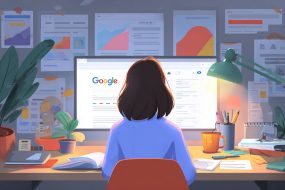 Woman Desk Google Screen