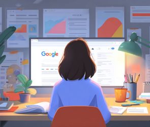 Woman Desk Google Screen