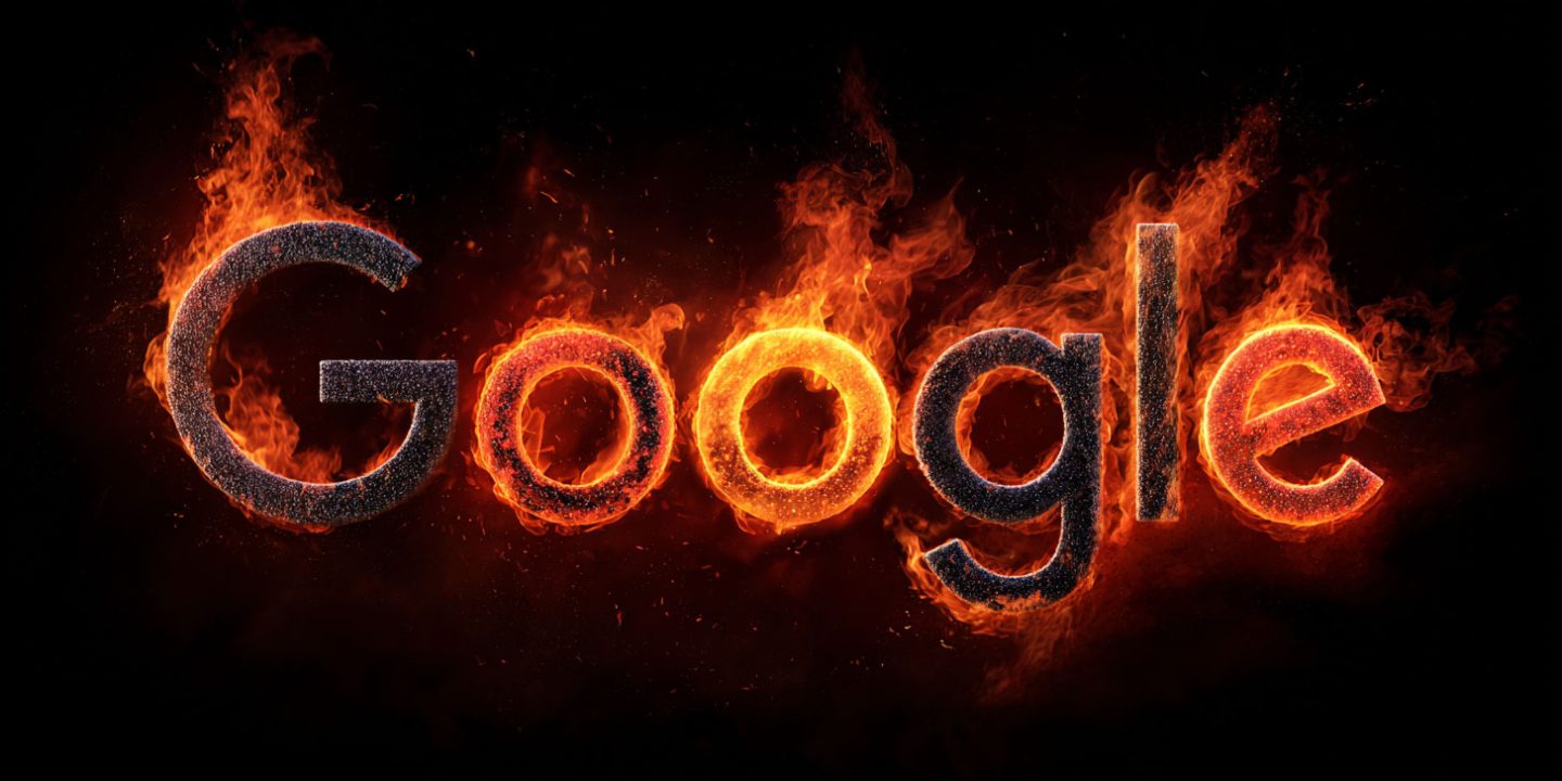 Google Logo Fire
