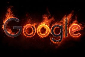 Google Logo Fire