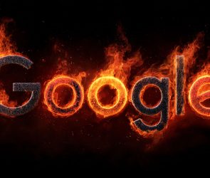 Google Logo Fire