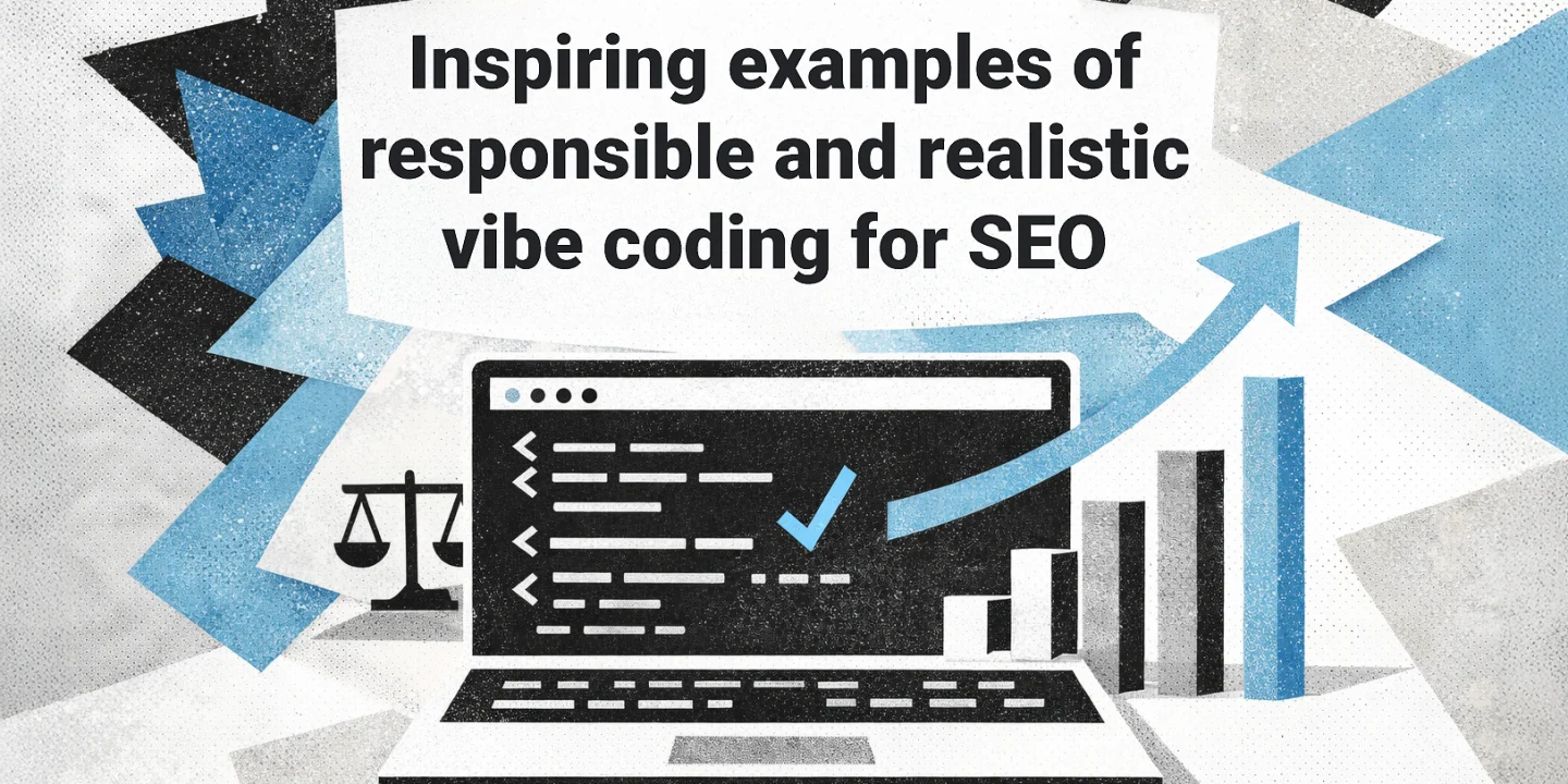 Inspiring examples of responsible and realistic vibe coding for SEO