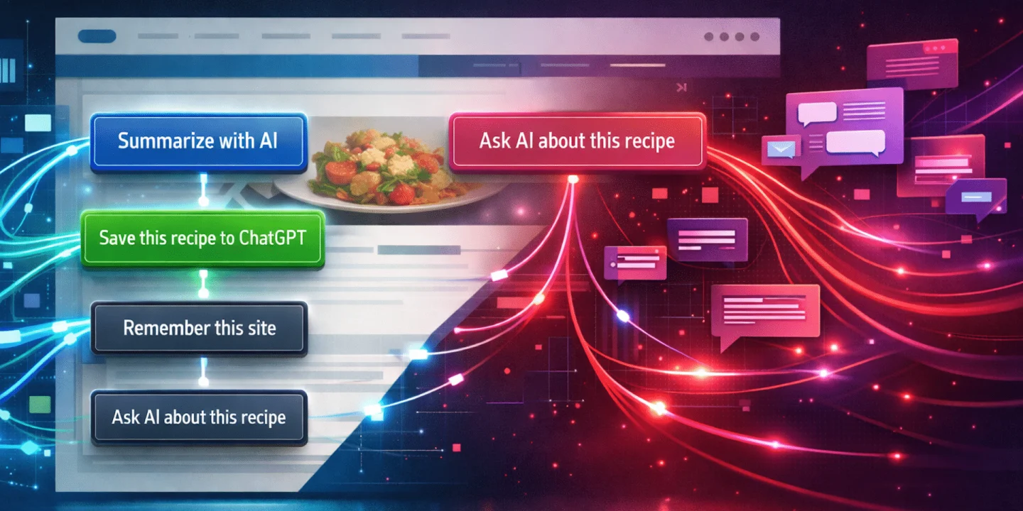 AI buttons: Smart UX play, risky GEO tactic, or both?