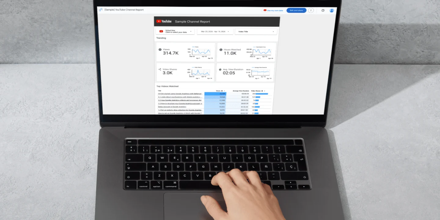 How to build a YouTube analytics report in Data Studio