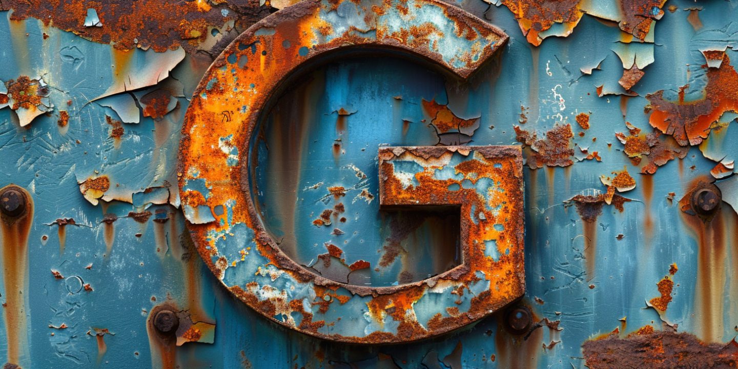 Google Logo Corroded