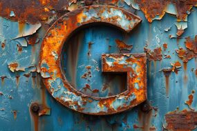 Google Logo Corroded
