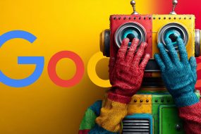 Google Robot Covering Eyes