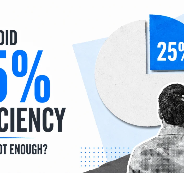 When did 25% efficiency become not enough?