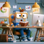 Cute Google Robot Reading Desk