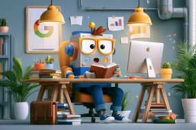 Cute Google Robot Reading Desk