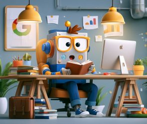 Cute Google Robot Reading Desk