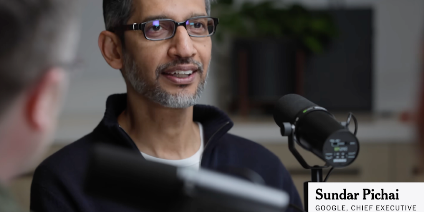 Pichai Says Google Is ‘A Bit Behind’ On Agentic Coding