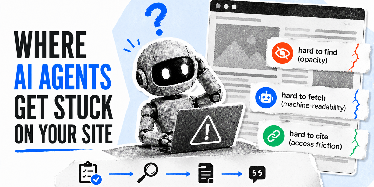 Where AI agents get stuck on your site
