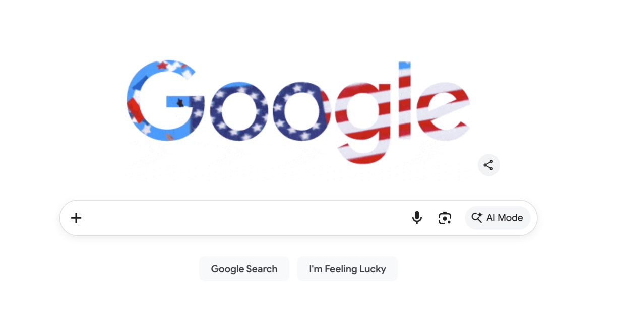 Google Fourth Of July 2026 250 Homepage
