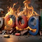 Google Logo Explosive Fire