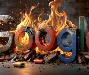 Google Logo Explosive Fire